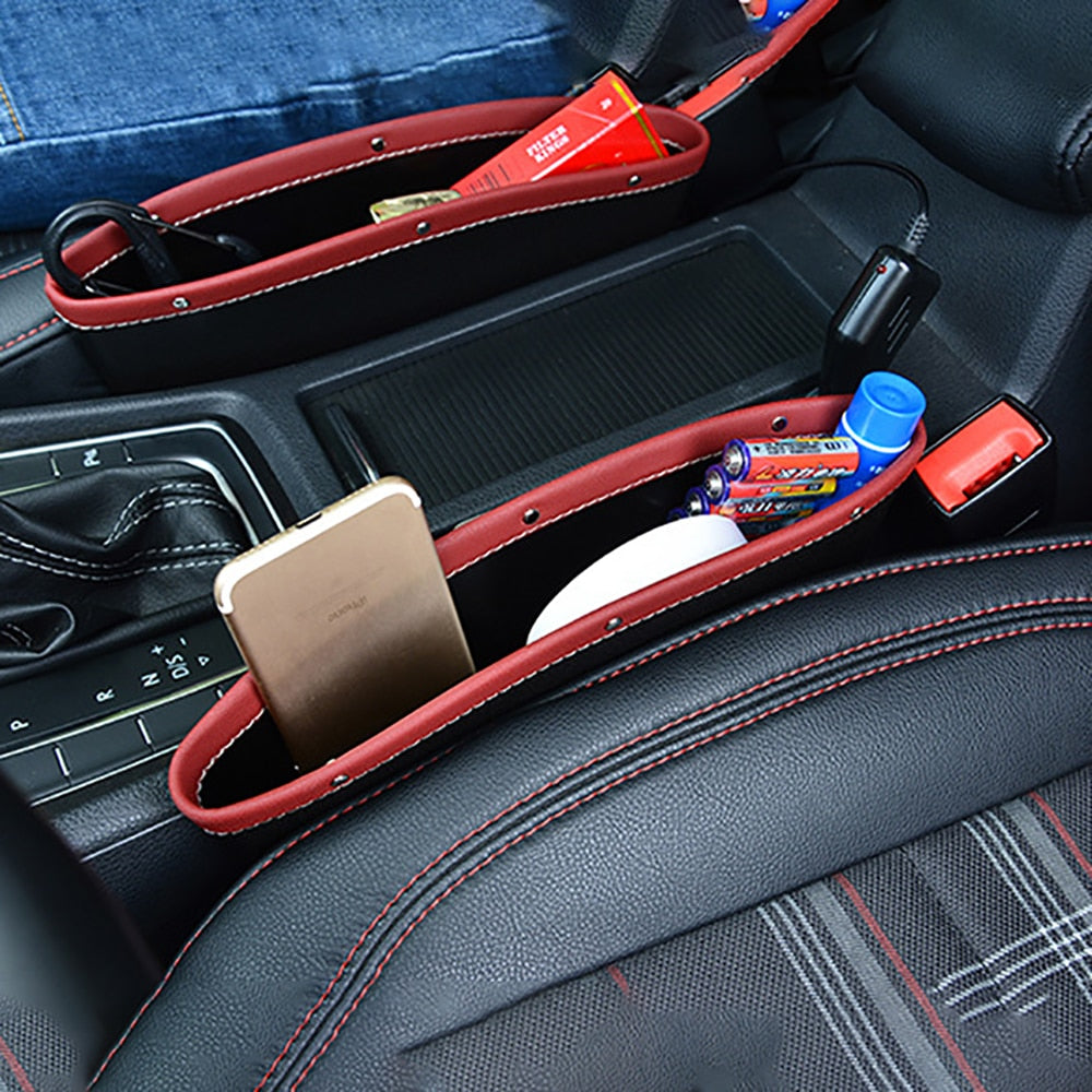 Leather Car Seat Gap Organizer