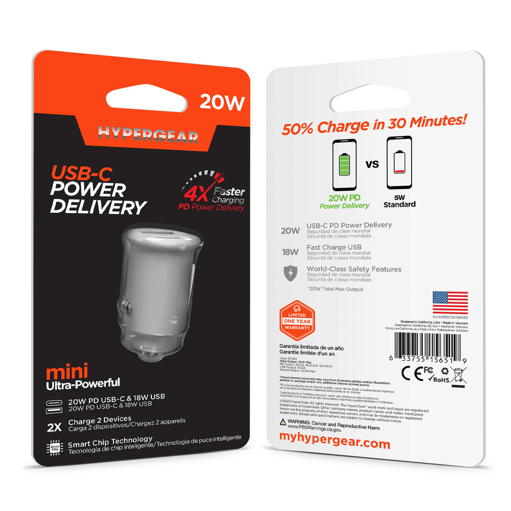 HyperGear Mini 20W Car Charger