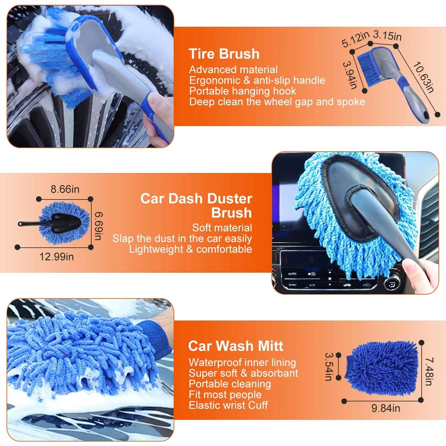 Car Detailing Brush Kit (26-Piece)