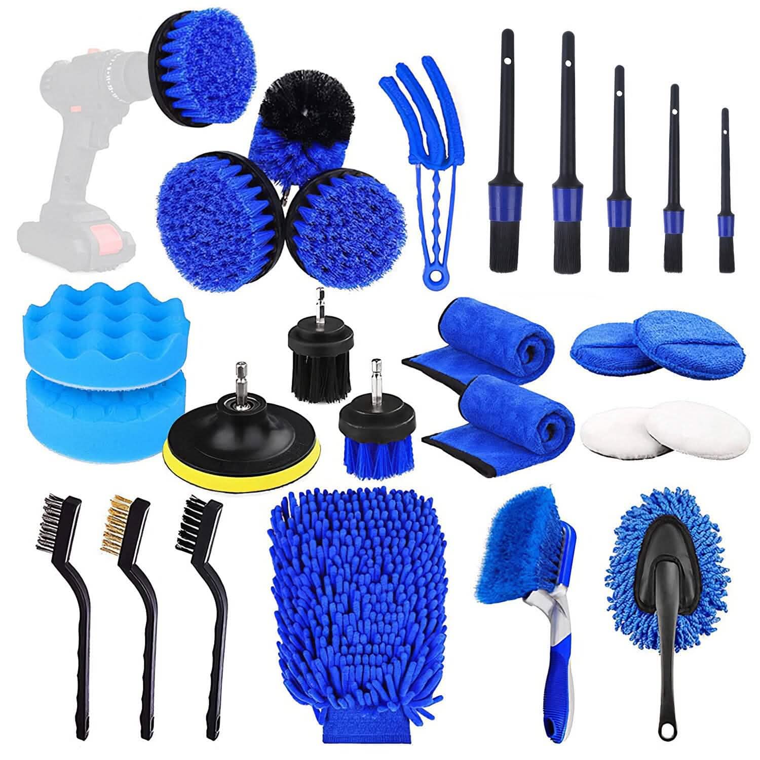 Car Detailing Brush Kit (26-Piece)