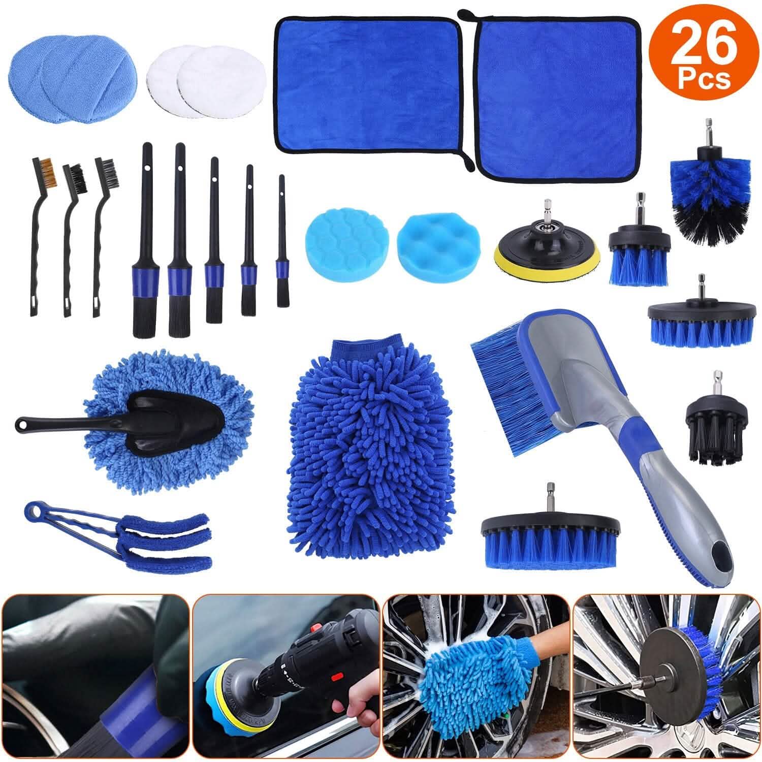 Car Detailing Brush Kit (26-Piece)