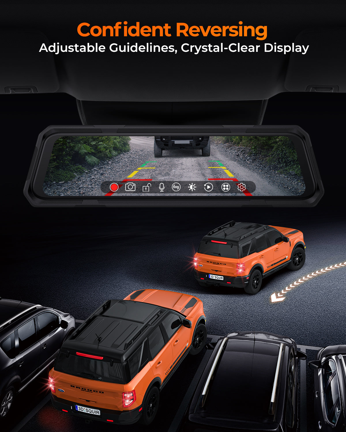 Legend 4-Channel Mirror Dash Cam