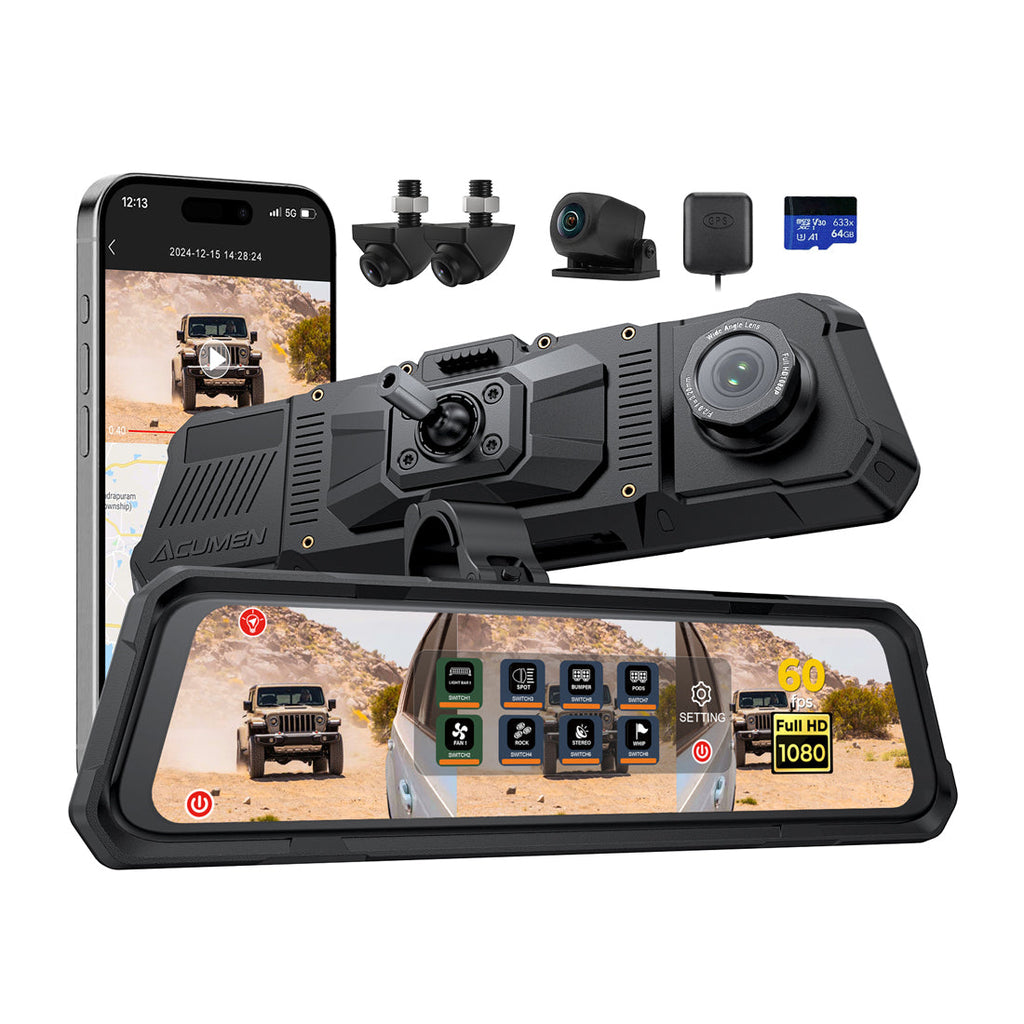 Legend 4-Channel Mirror Dash Cam