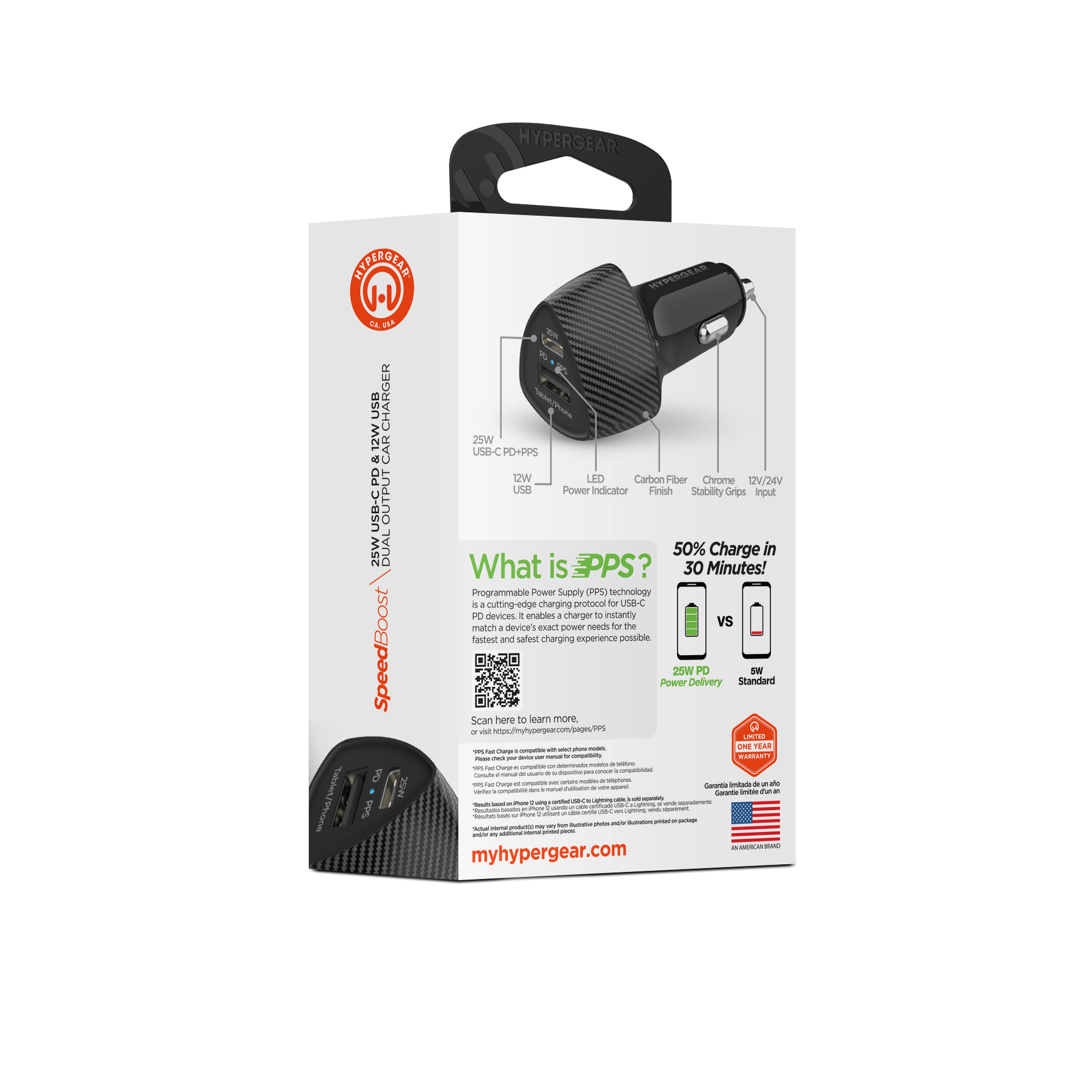 HyperGear SpeedBoost 25W Car Charger