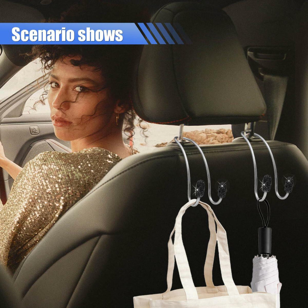 Pink Car Headrest Hooks (2-Pack)